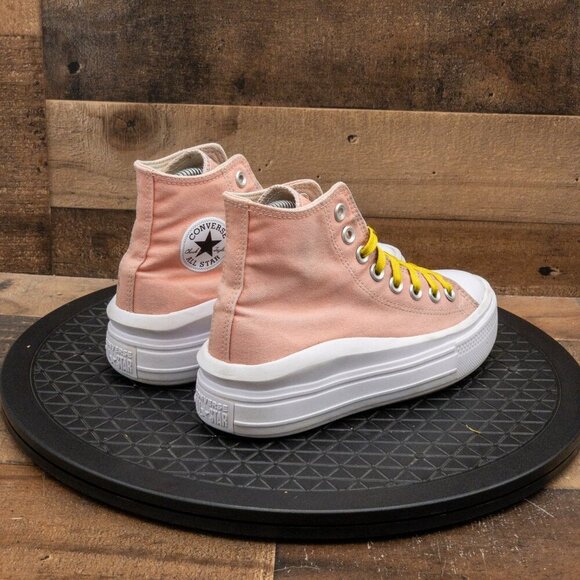 CONVERSE ALL STAR MOVE HI PLATFORM WOMENS ATHLETIC SHOES PINK CTAS RETRO SIZE 6 - Picture 8 of 9